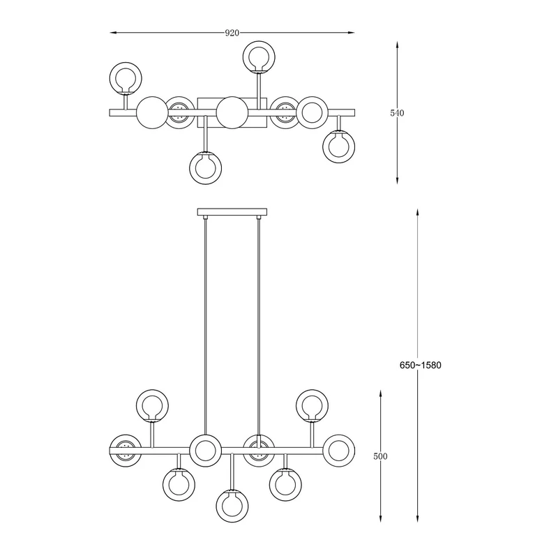 Lampa wisząca RIANO P0454-09B-SDGF