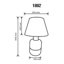 Lampa stołowa z abażurem biało-złota 55,5 cm