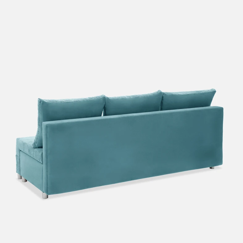 Sofa rozkładana turkusowa FIORE