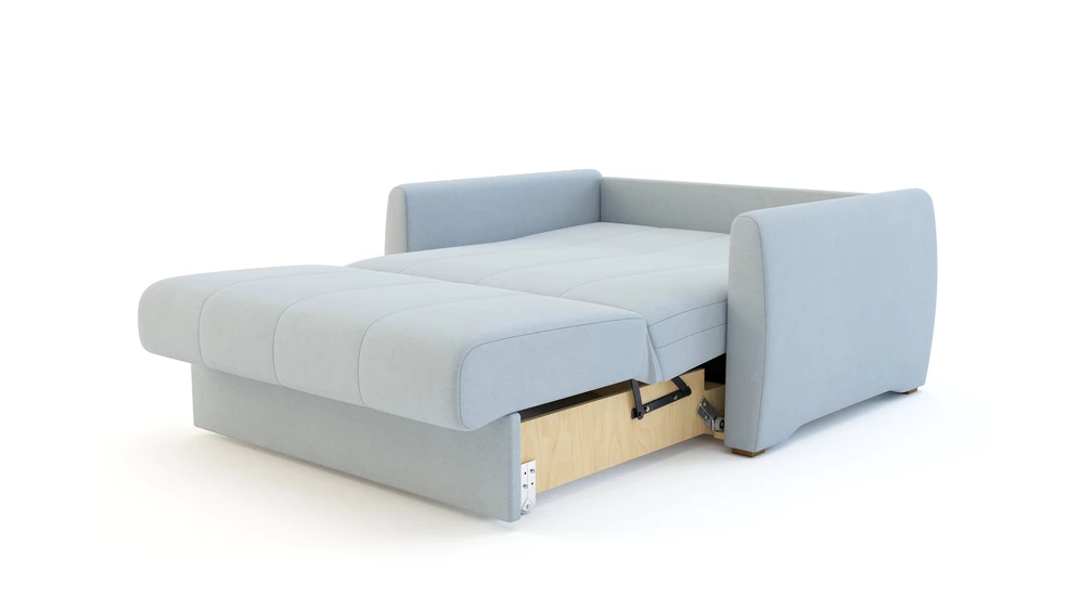 Mała sofa rozkładana błękitna DALIA