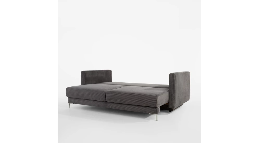 Sofa 3-osobowa sztruksowa szara RICO NEW