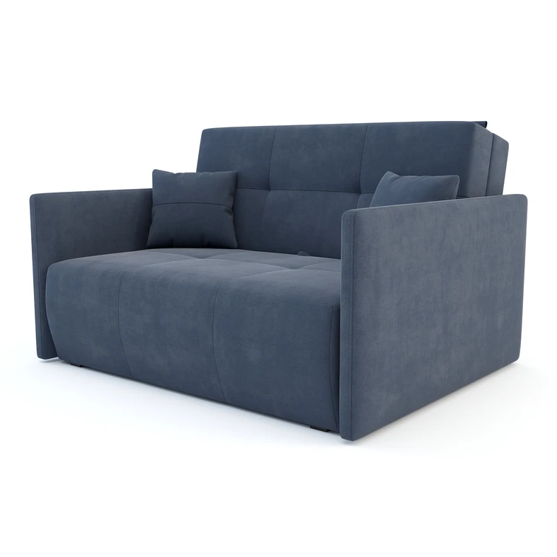 Mała sofa niebieska 126 cm LEO II