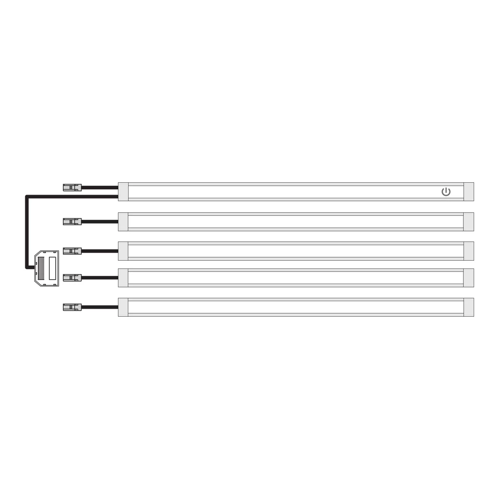 Oświetlenie LUMEN 5-punktowe liniowe ZMIX5P-PLMJ-BC-V2, barwa ciepła