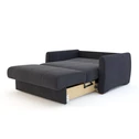 Mała sofa rozkładana ciemnoszara DALIA