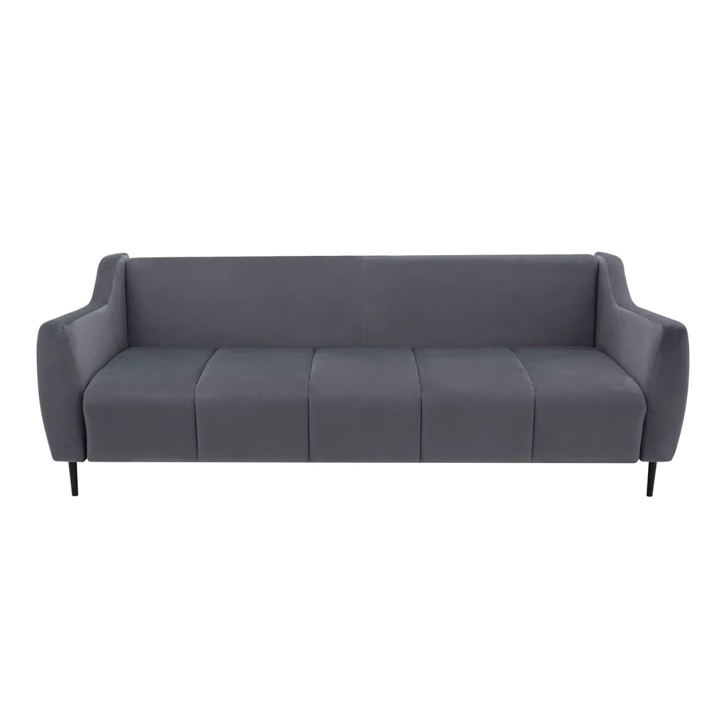 Sofa rozkładana ciemnoszara 3-osobowa ETNA