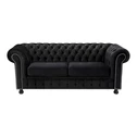 Sofa glamour rozkładana czarna CHESTER