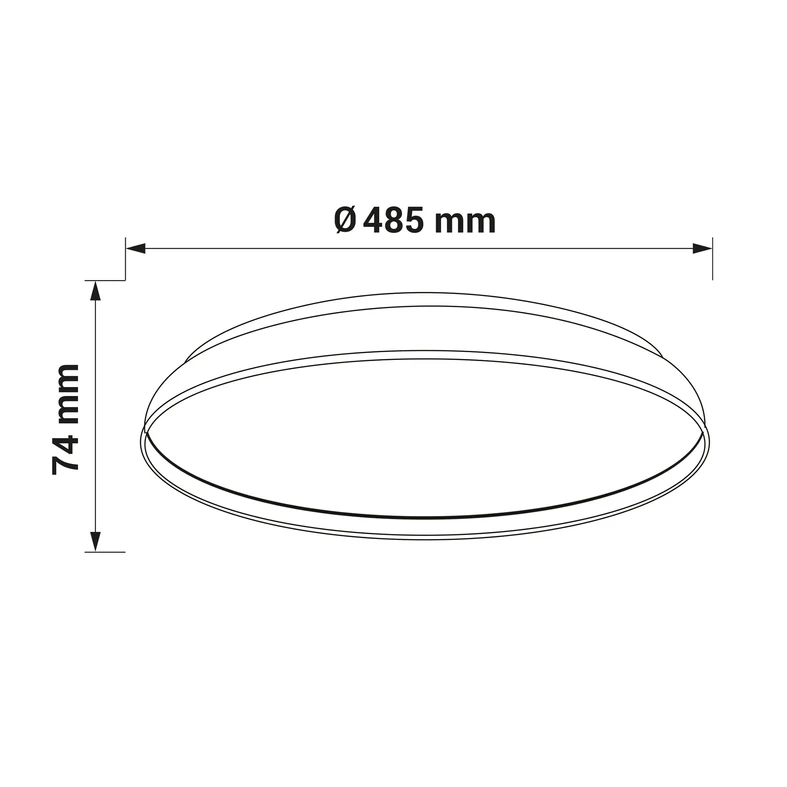 Plafon LED 60W złoty ORO NUBE