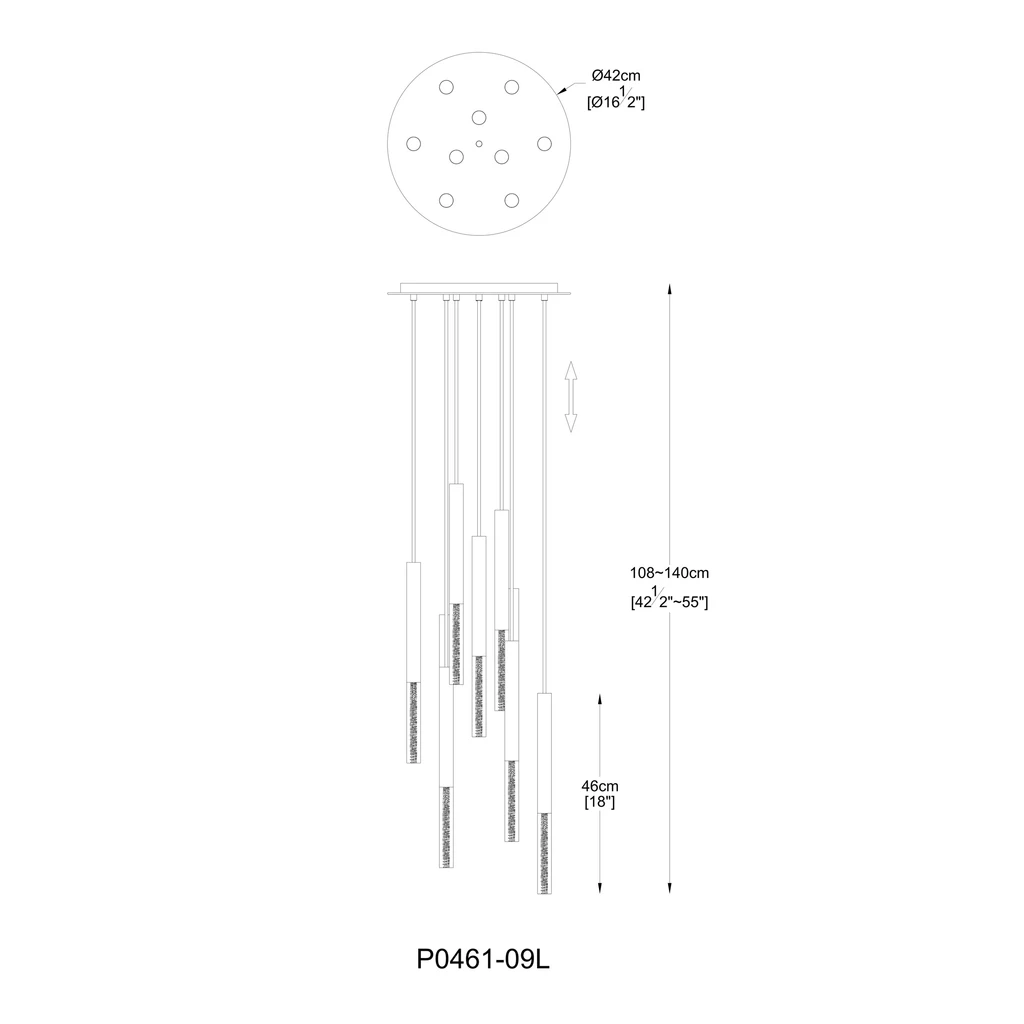 Lampa wisząca ONE LED P0461-09L-B5S8 biała