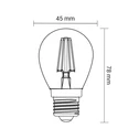 Żarówka LED E27 4W barwa neutralna ORO-E27-G45-FL-CLARO-4W