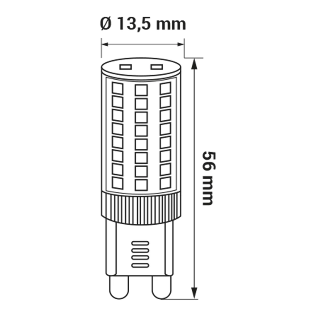 Żarówka LED G9 4,8W barwa ciepła ORO-G9-PETIT-4,8W-WW