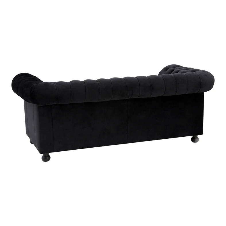 Sofa glamour rozkładana czarna CHESTER