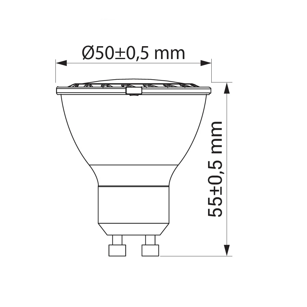 Żarówka LED GU10 8W barwa zimna ORO-GU10-HERA-8W-II-BZ