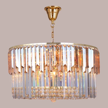 Lampa wisząca glamour złota CAMILLE 60 cm