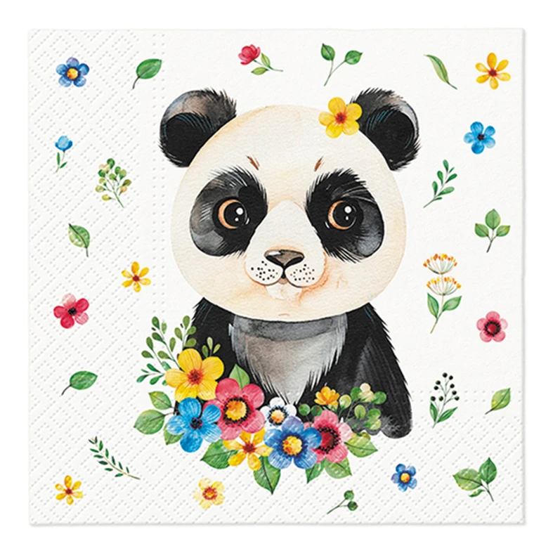 Serwetki papierowe FLOWER PANDA 20 szt.