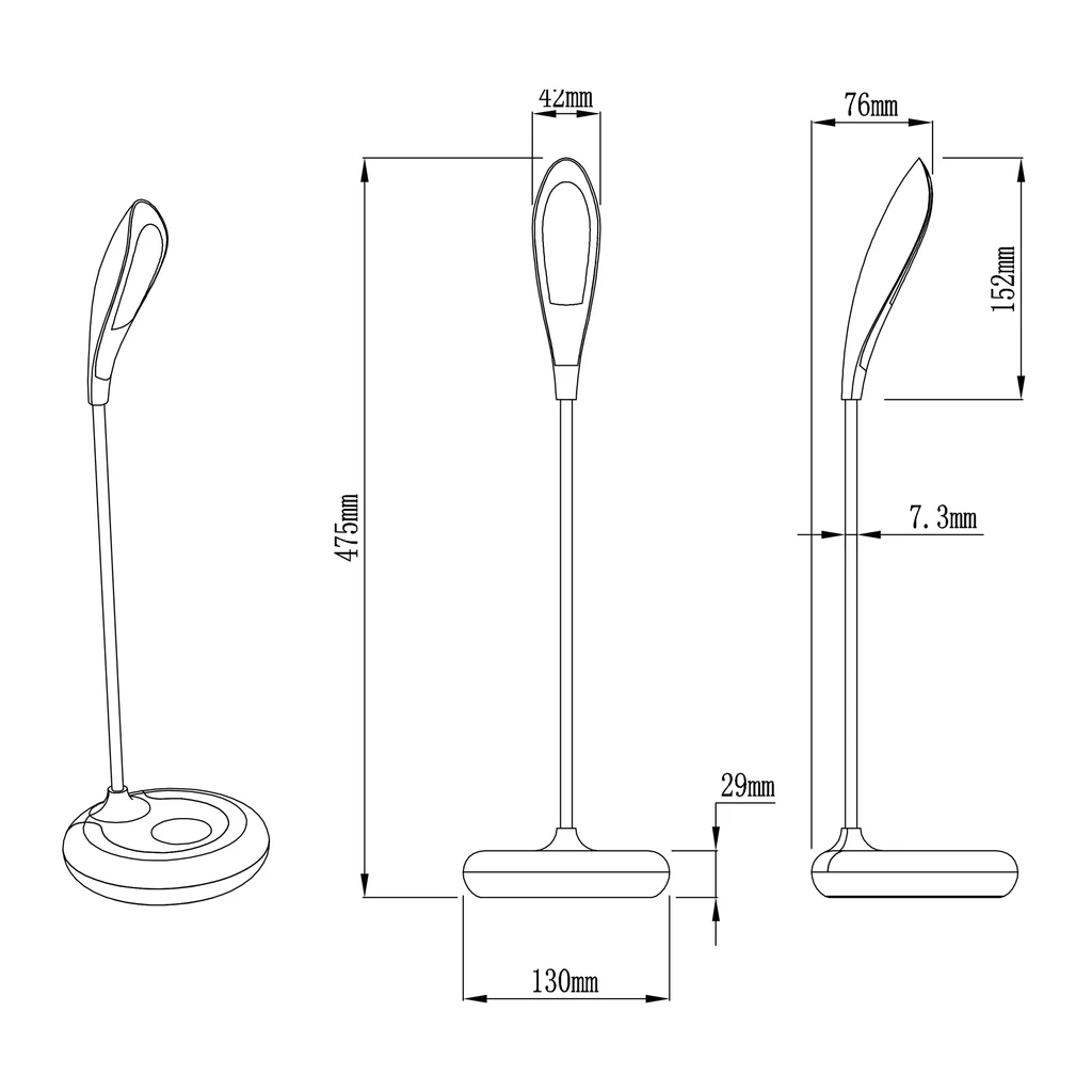 Lampa biurkowa LED H1848 biała