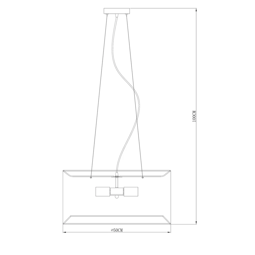 Lampa wisząca biała CAFE 50 cm