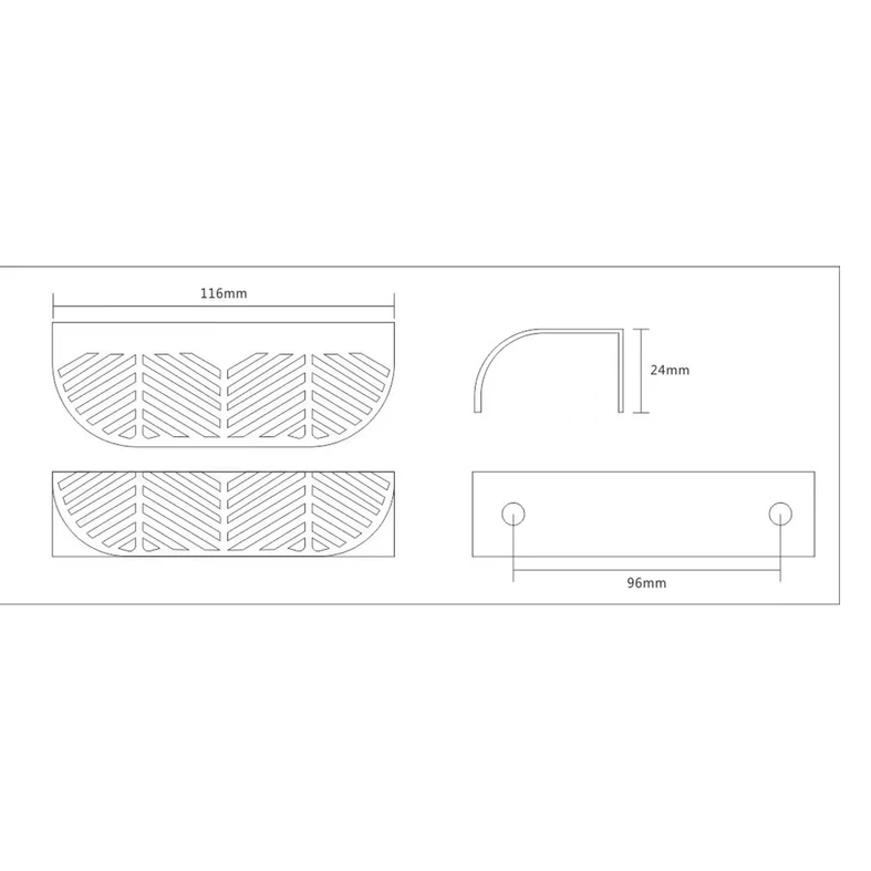 Uchwyt do szaf ADBOX CAPTURA czarny JODŁA 11,6 cm