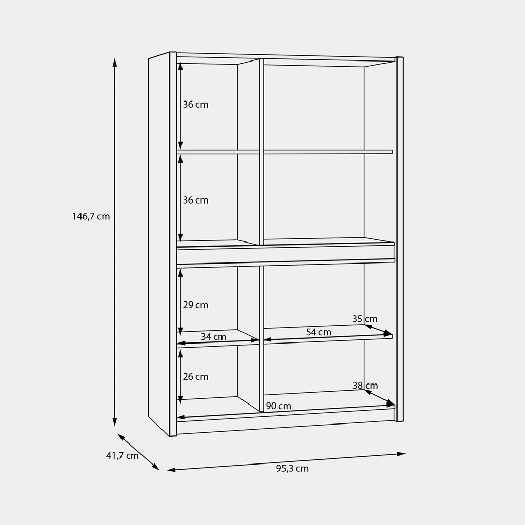 Komoda z oświetleniem OAK SQUERE 95,3 cm