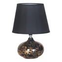 Lampa stołowa z abażurem czarno-złota 27 cm