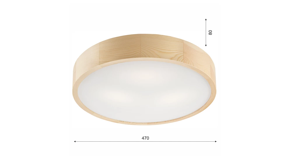 Lampa sufitowa plafon sosna EVELINE 47 cm