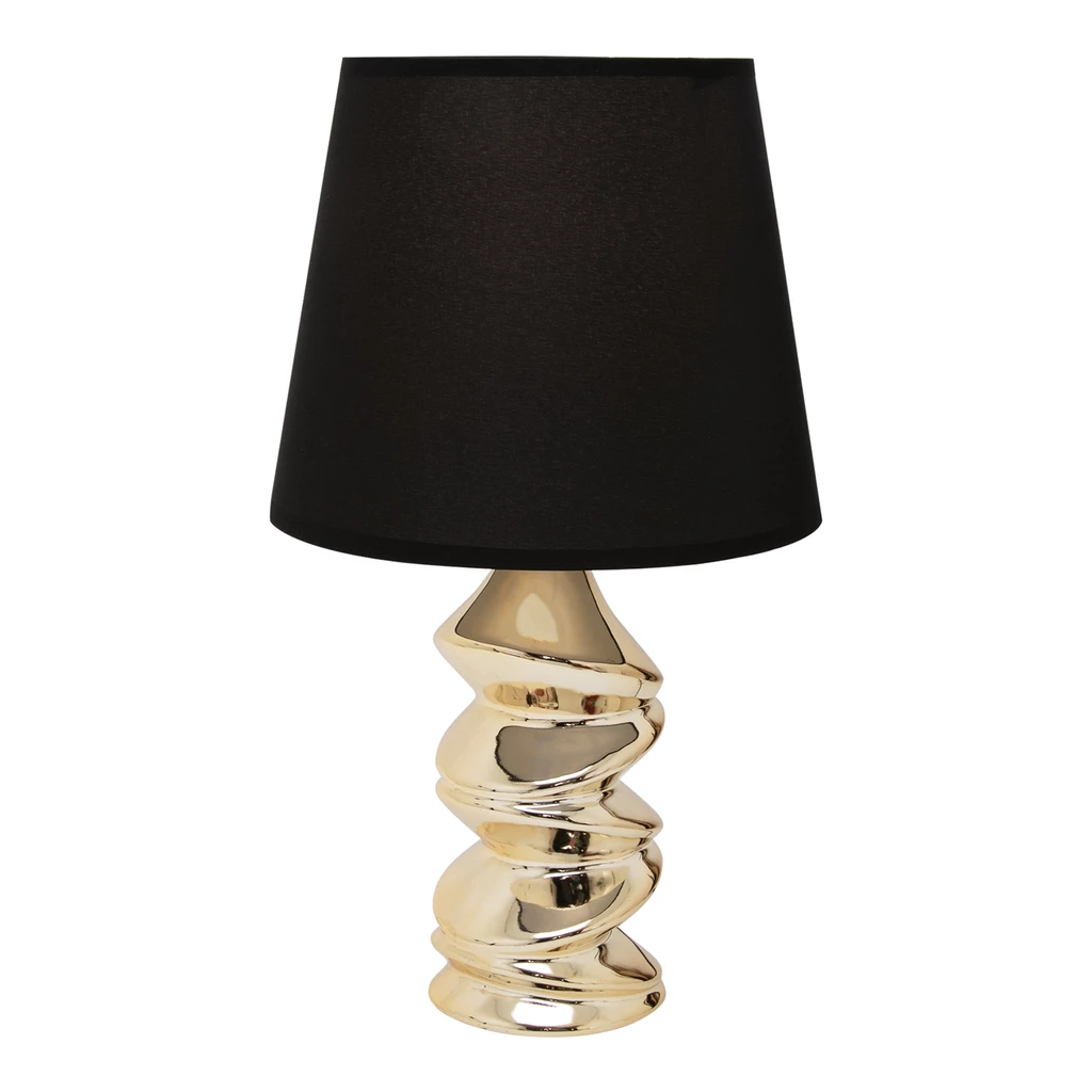 Lampa stołowa twist ceramiczna złota, 38 cm