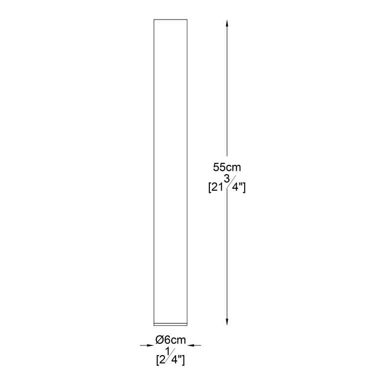 Lampa sufitowa długa tuba biało-złota LOYA 55 cm