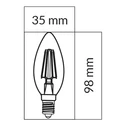 Żarówka LED E14 6W ORO-E14-C35-FL-CLARO-6W-DW barwa neutralna