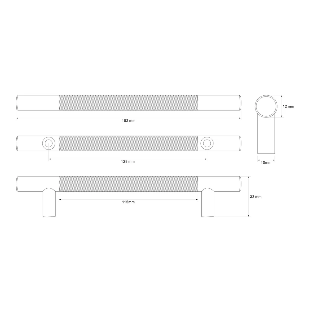 Uchwyt PORTO RYF 18,2 cm czarny