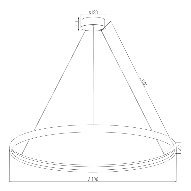 Lampa wisząca LED złota CARLO 120 cm