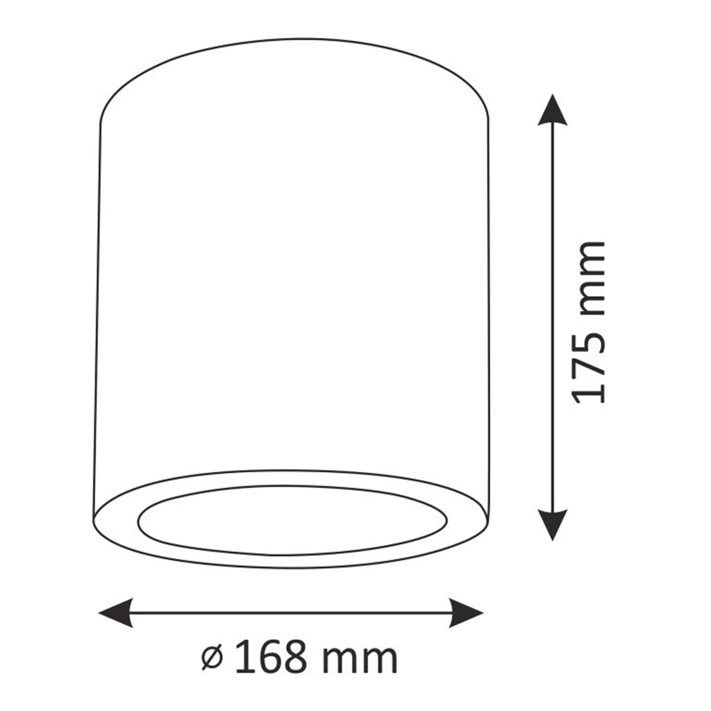 Spot natynkowy szary JUPITER 17 cm