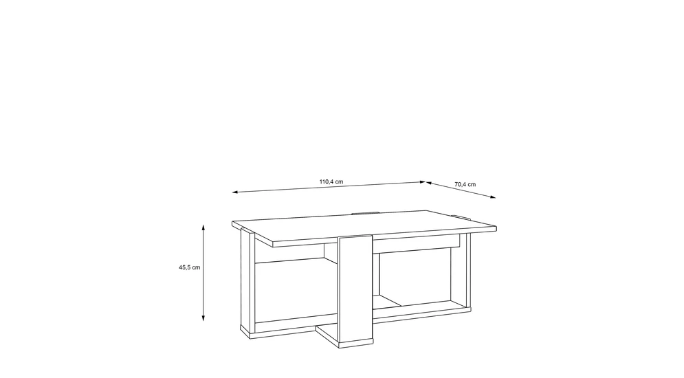 Stolik kawowy z białym blatem COFFEE TABLES