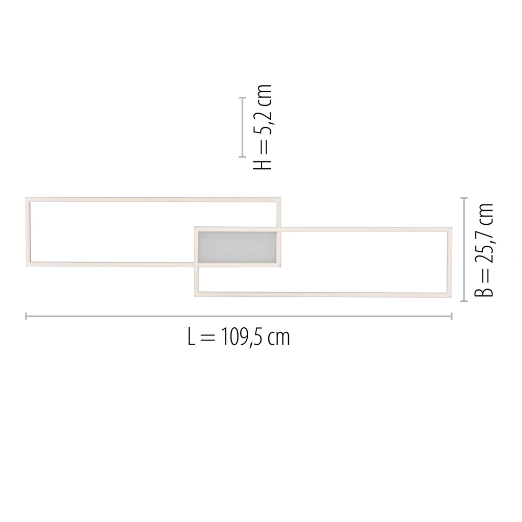 Lampa sufitowa LED z pilotem srebrna ASMIN