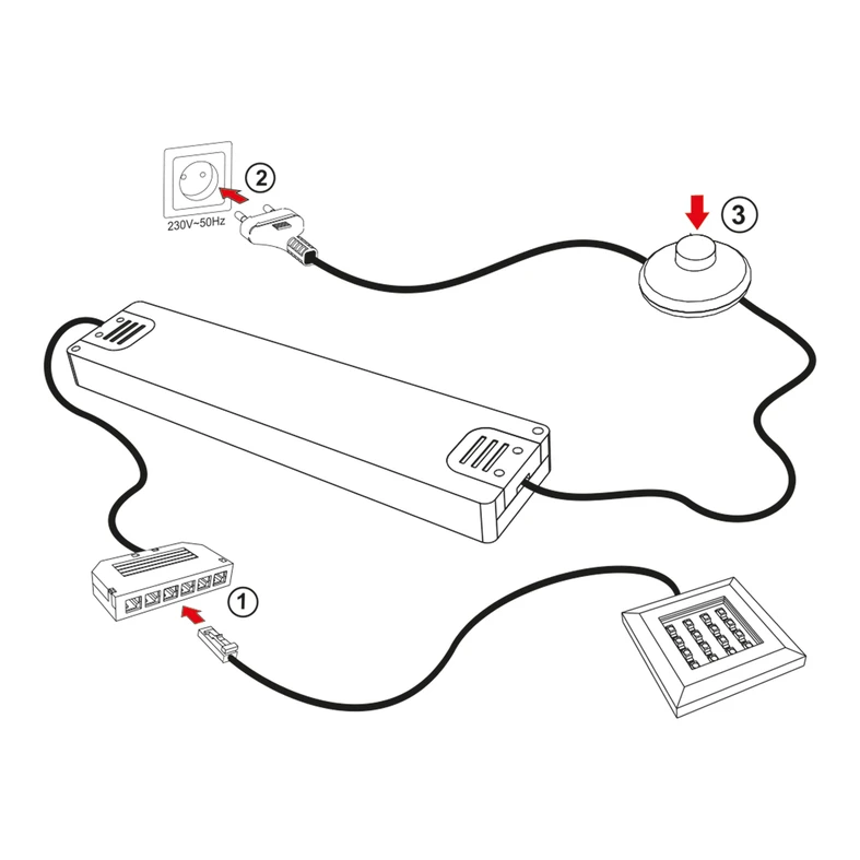 Zasilacz z wtyczką do oświetlenia 30W LUMO do szaf ADBOX