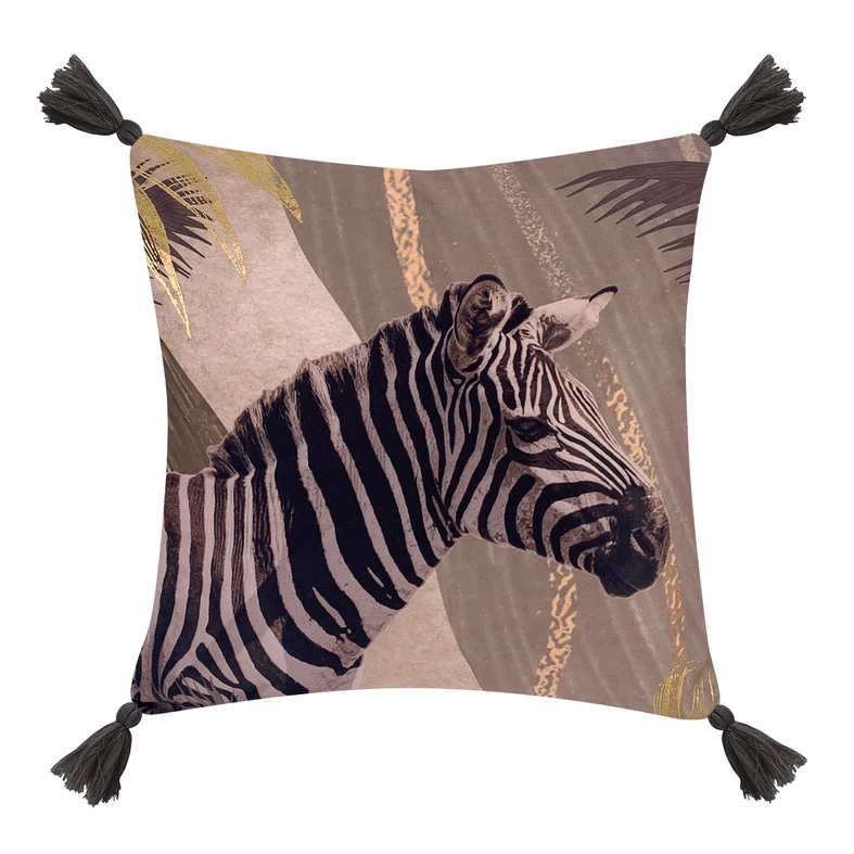 Poszewka dekoracyjna zebra GLOW 45x45 cm