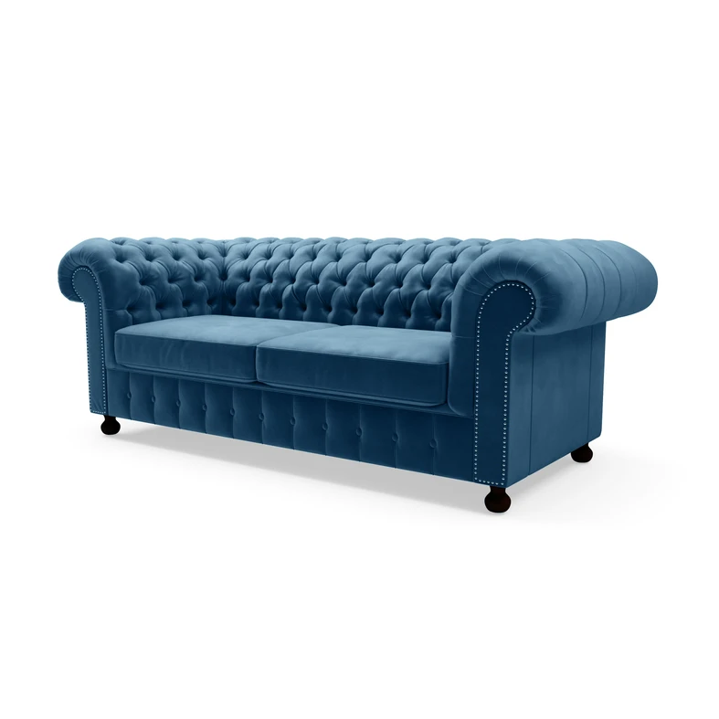 Sofa glamour niebieska CHESTER