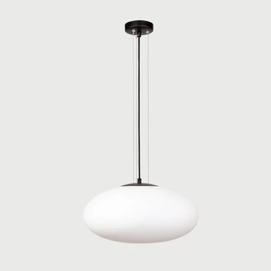 Lampa wisząca biało-czarna UFO 40 cm