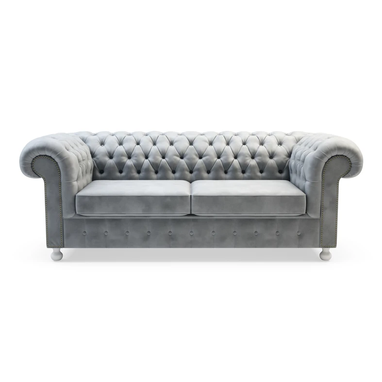 Sofa glamour szara CHESTER