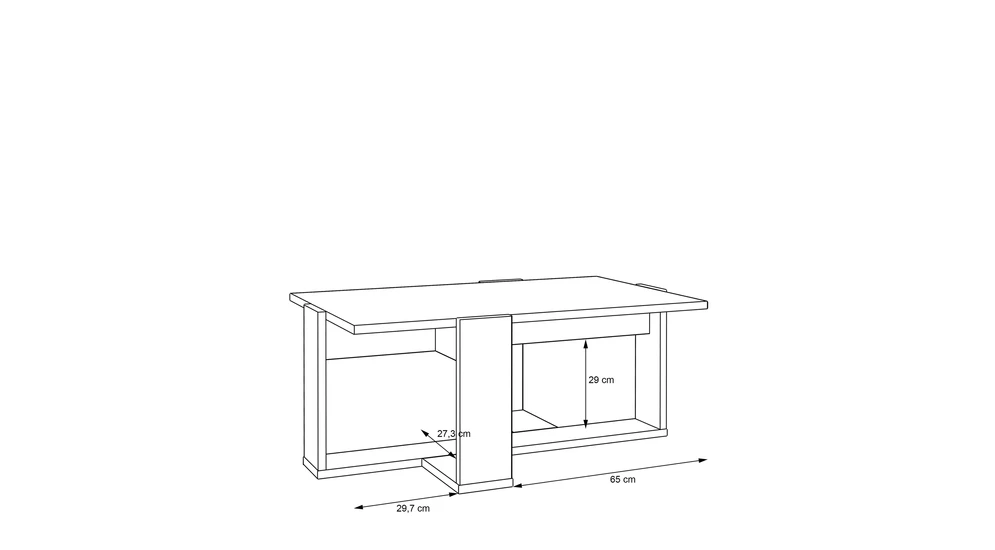 Stolik kawowy z białym blatem COFFEE TABLES