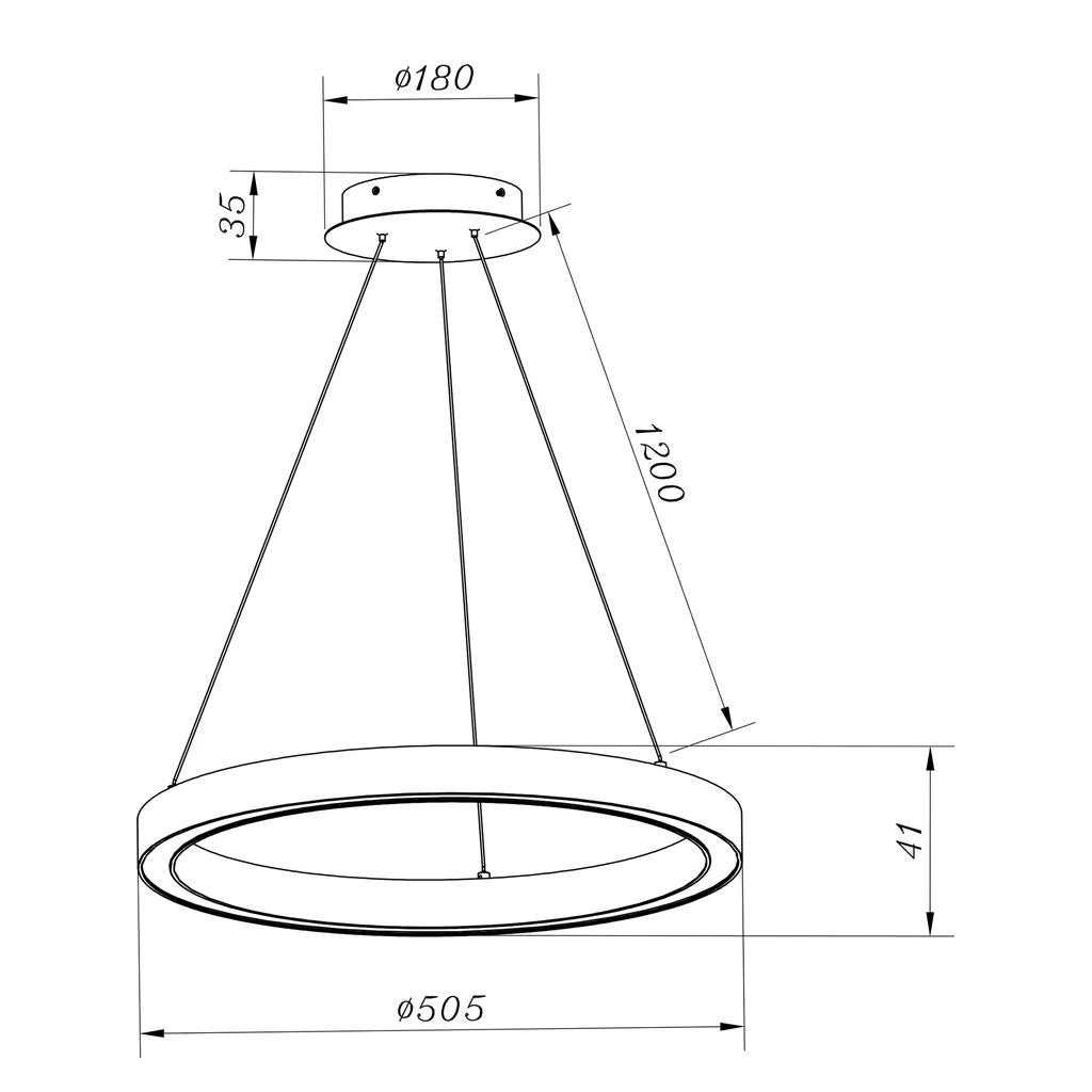 Lampa wisząca LED srebrna CARLO 50 cm