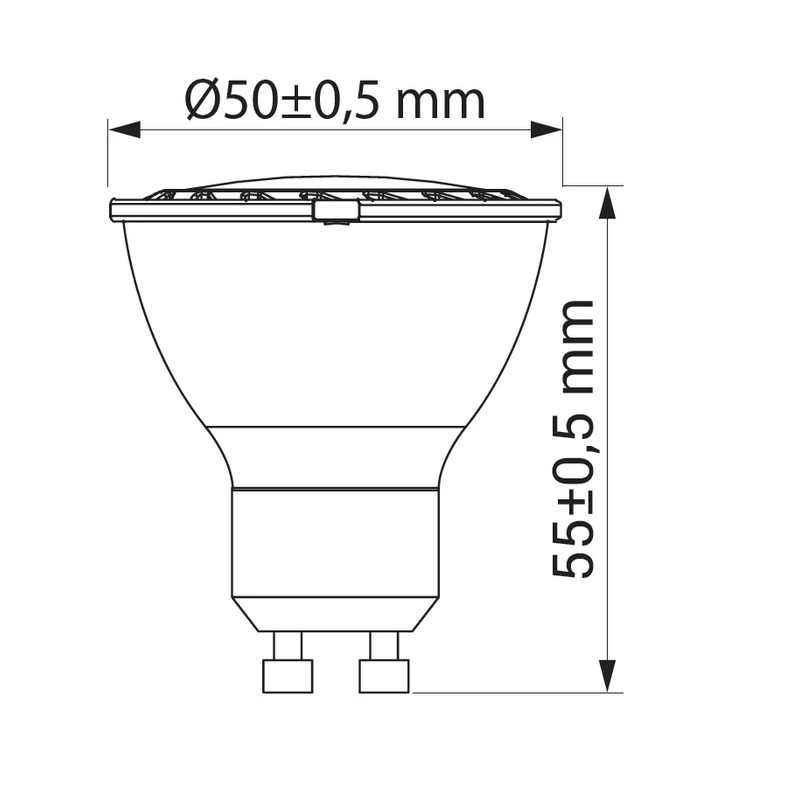 Żarówka LED GU10 8W barwa zimna ORO-GU10-HERA-8W-II-BZ