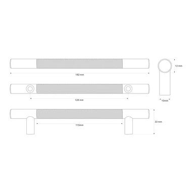 Uchwyt PORTO RYF 18,2 cm czarny