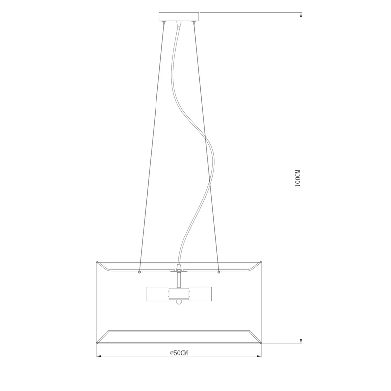 Lampa wisząca czarna CAFE 50 cm