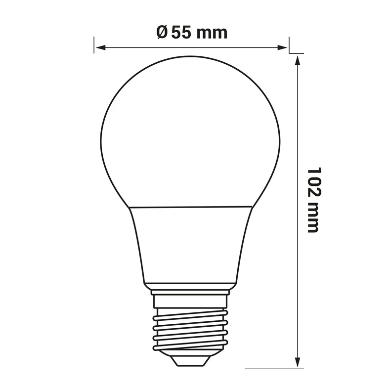 Żarówka LED barwa zimna ORO-ATOS-E27-A55-5W-CW