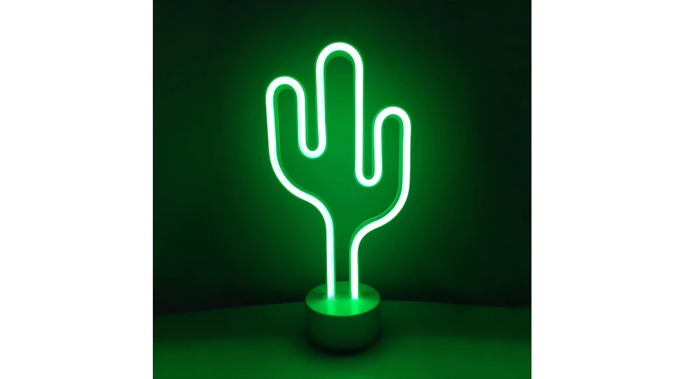 Lampa stołowa dekoracyjna LED NEON CACTUS