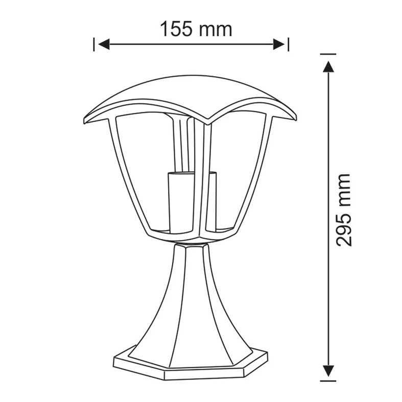 Lampa zewnętrzna latarnia czarna IGMA 29,5 cm