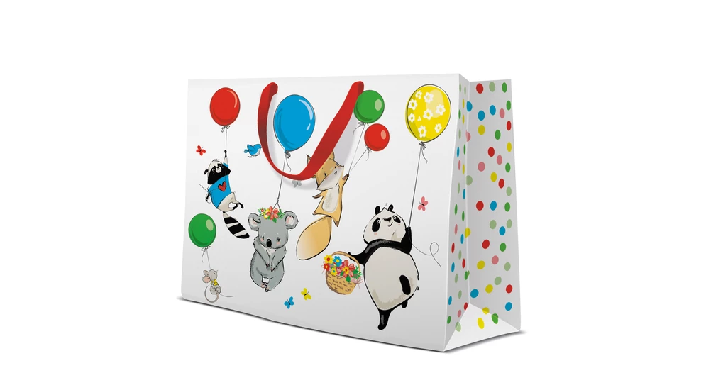 Torba prezentowa ANIMALS PARTY HORIZONTAL 33,5x26,5 cm