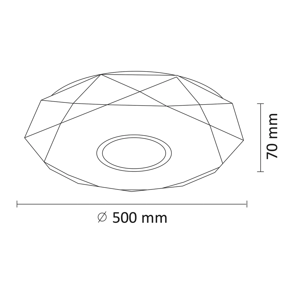 Plafon DIAMOND sterowany pilotem to lampa, dzięki której dostosujesz poziom oświetlenia do własnych potrzeb. Wystarczy wziąć do ręki kontroler, by zmieniać natężenie i barwę światła