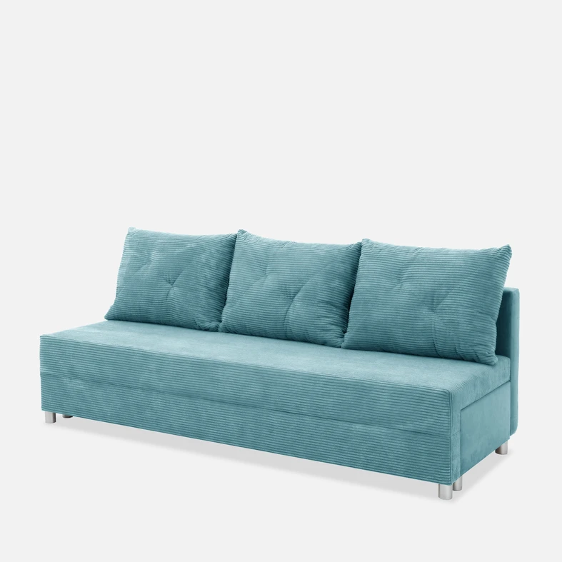 Sofa rozkładana turkusowa FIORE