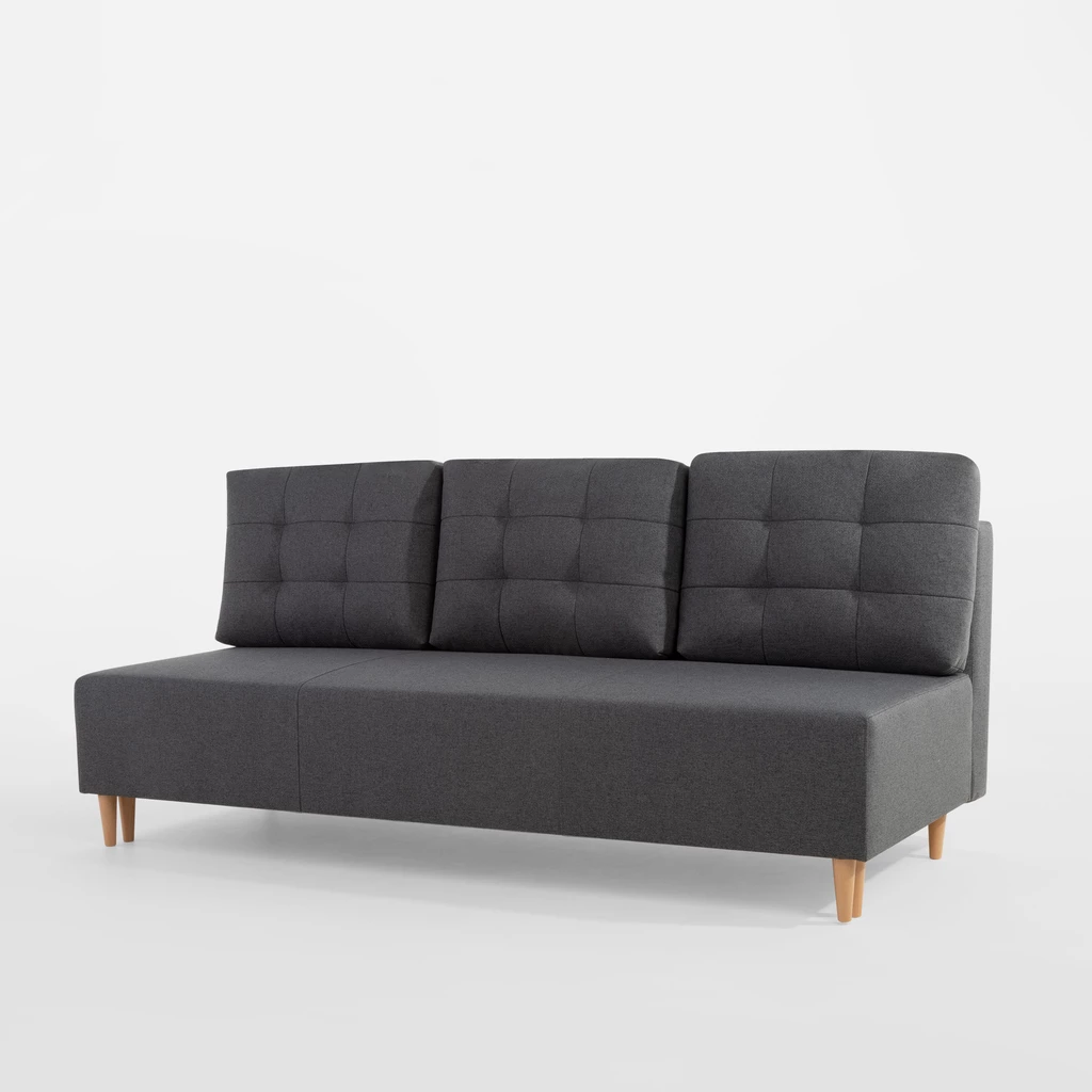 Sofa 3-osobowa ciemnoszara TILIOS