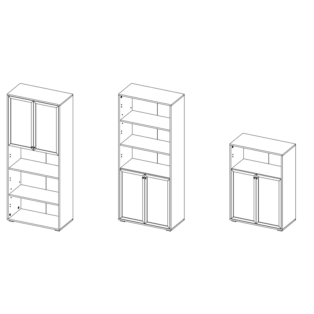 Komplet 2 frontów CUBE 74x38 cm, wiśnia havana